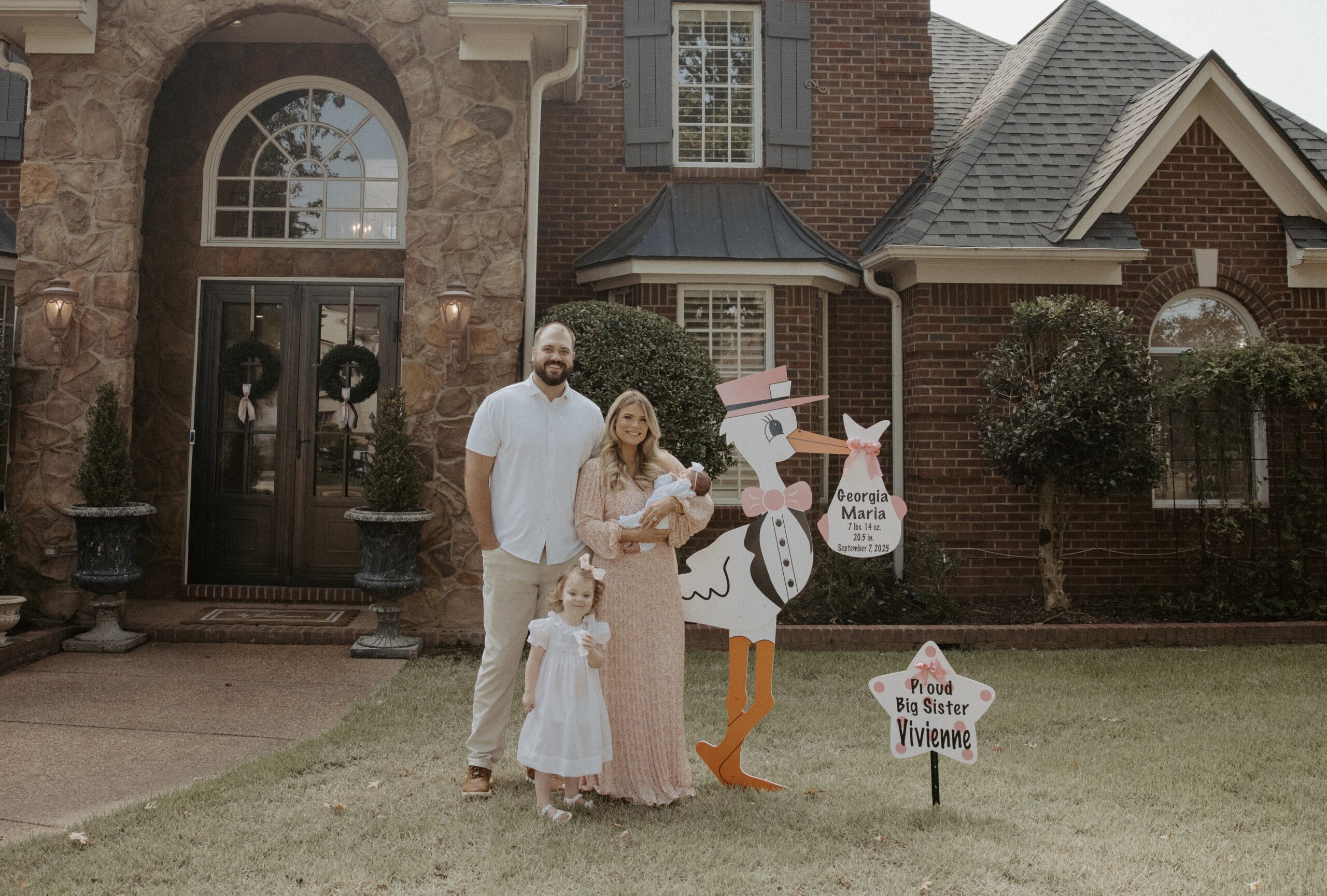 New Baby Announcement Yard Sign in Germantown, TN – Welcome baby Georgia!